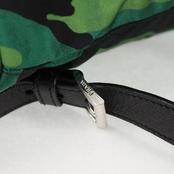 PRADA Backpack Nylon Green Silver Auth 129748V - Picture 9 of 16